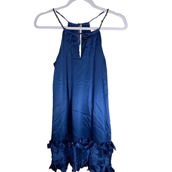 BCBGMaxAzria Dresses & Skirts - BCBGmaxaria ruffled blue silk dress